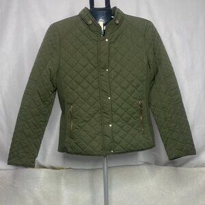 New York & Company – Quilted Jacket – Olive Green – Medium – Woman